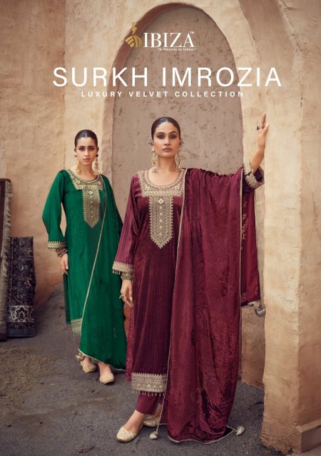 Surkh Imrozia By Ibiza Viscose Velvet Salwar Kameez 